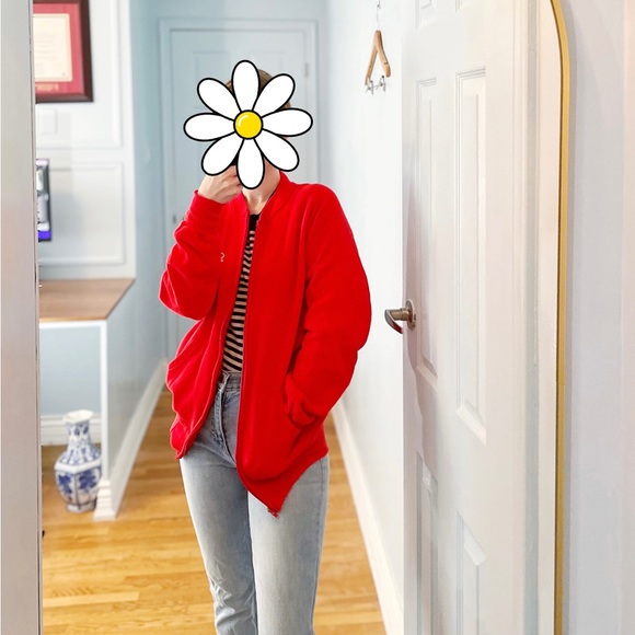 Retro red Budweiser zip up sweater - Picture 5 of 6